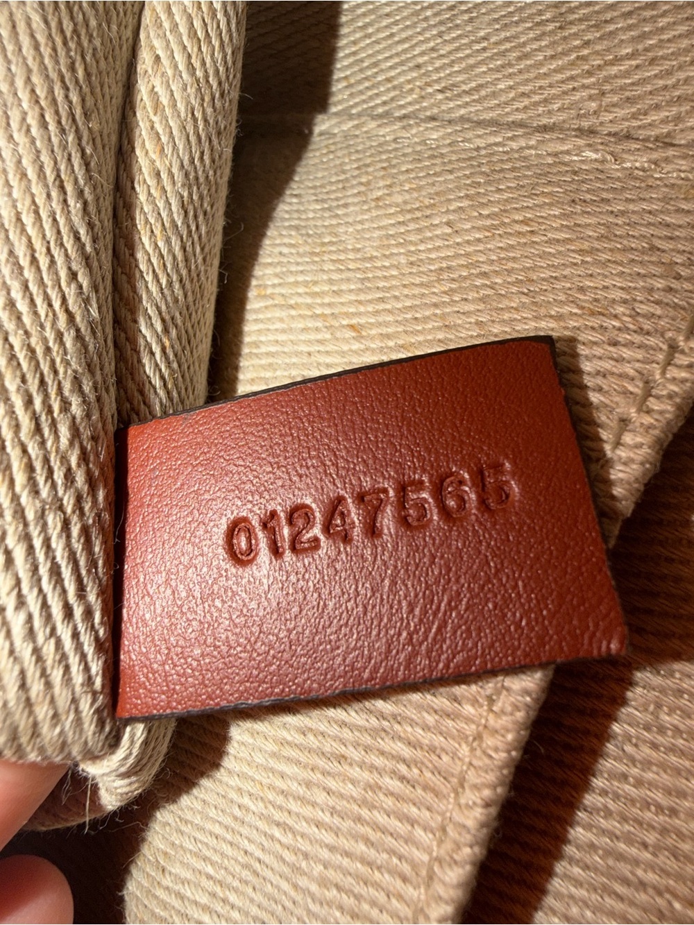 Chloé Beige Canvas Tote with Branded Cream Straps and Brown Trim - Picture 7 of 12